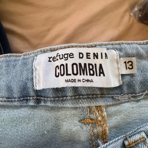 Refuge Light Blue Distressed Skinny Jeans in great condition Size 13 - Picture 3 of 3